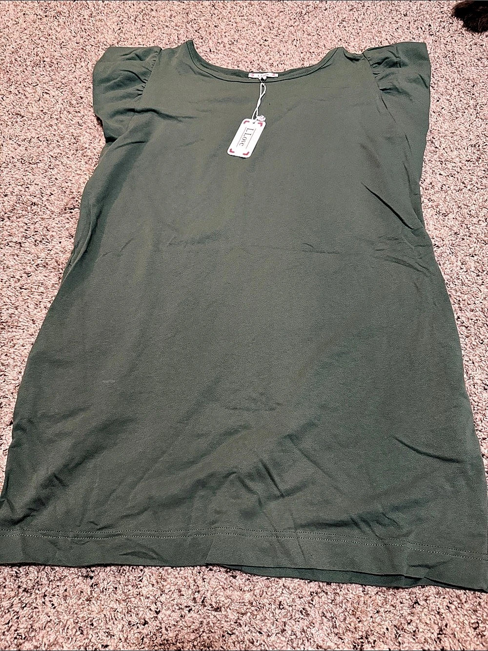 L Love Seafoam Mini Shift Dress Green Medium NWT